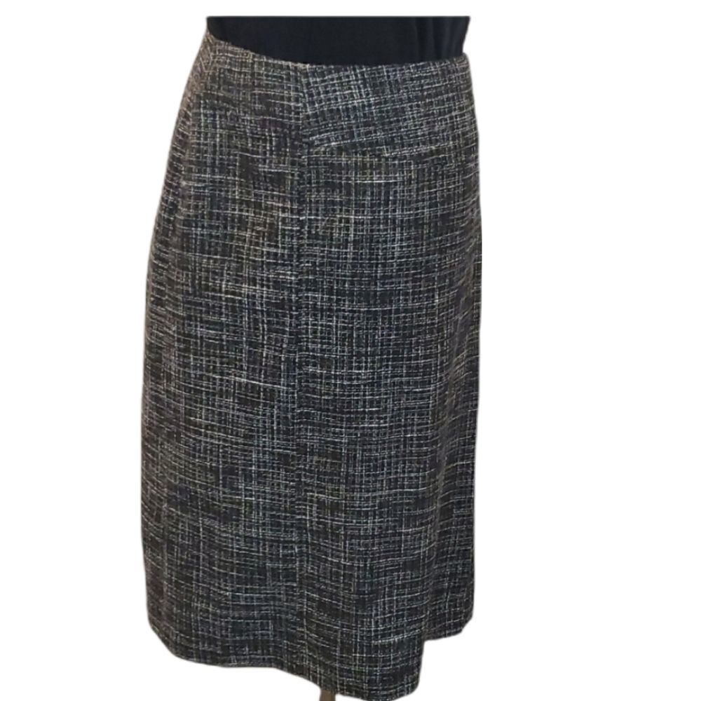 CATO Black White Tweed Midi  Skirt Size 16W